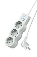 Удлинитель 3х1.5м с заземл. 10А IP20 2200Вт 220В защ. шторки ПВС 3х1 с выкл. бел. КОСМОС YKsm1.5m-3g-Z-V10A-W+A1:AV803524