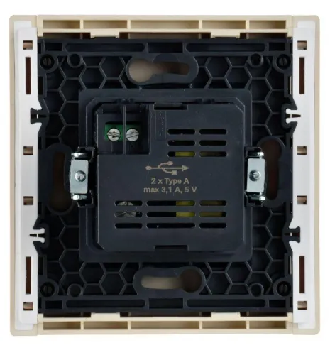 Розетка USB A+A 3.1А FORTE&PIANO FP449 ваниль IEK FP-U21-D31-K10 фото 3