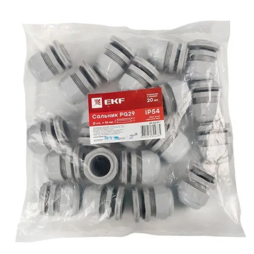 Сальник PG29 d18-25мм (d отверст. 36мм) IP54 PROxima EKF plc-pg-29-r фото 2