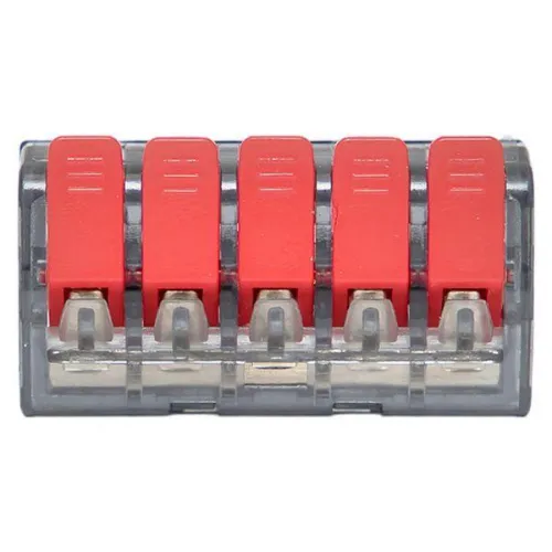 Клемма строительно-монтажная СМК 221-415 с рычагом 5 отверстий 0.2-4.0кв.мм (блист.20шт) PROxima EKF plc-smk-221-415b-20 фото 8