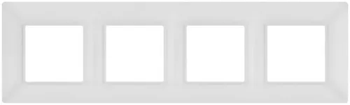 Рамка 4-м Elegance 14-5004-01М для розеток и выключателей матов. бел. Эра Б0065818