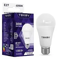 Лампа светодиодная 30Вт А70 4000К Е27 176-264В TOKOV ELECTRIC TKE-A70-E27-30-4K