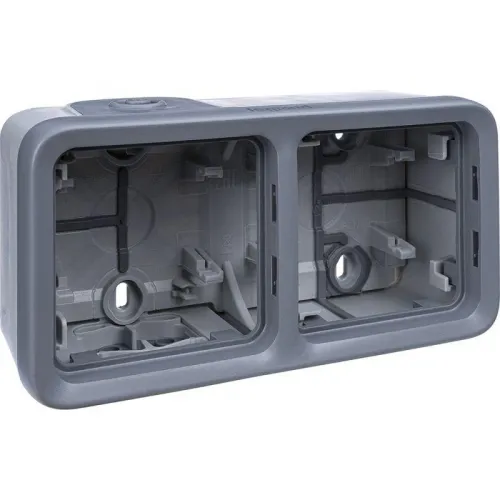 Коробка установочная ОП 2-м Plexo горизонт. сер. Leg 069672 фото 4