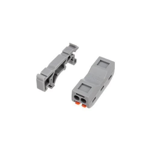 Клемма строительно-монтажная СМК проходная 222-422D 2п 0.08-4кв.мм с креплением на DIN-рейку сер. (уп.5шт) Rexant 07-5239-05 фото 6