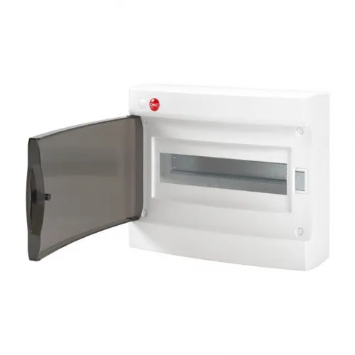 Щиток настенный 12мод. IP41 с дверцей с клеммн. блоком 87512 и замком бел. DKC 84912 фото 3