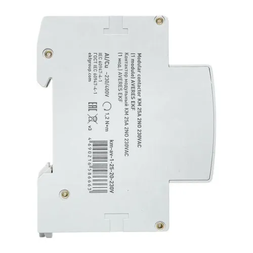 Контактор модульный КМ 25А 2NО 230В AC (1 мод.) AVERES EKF km-av-1-25-20-230V фото 8