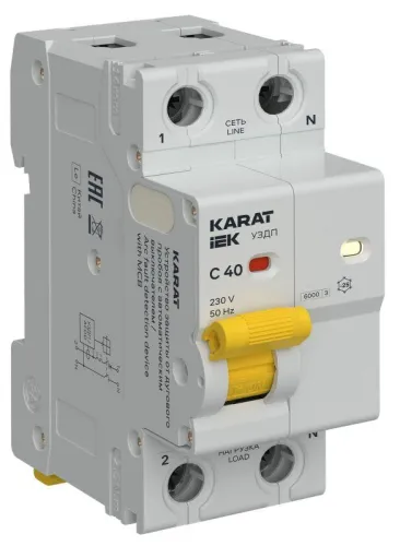 Устройство защиты от дугового пробоя с автоматическим выключателем (УЗДП) 1P+N C 40А KARAT IEK KA-DP11-1-040-C