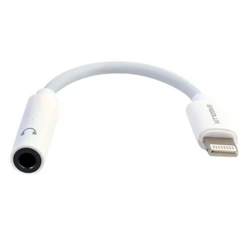 Адаптер звуковой с чипом 3.5мм-Lightning 12см Белый Блистер ELX-SA01-C01 Ergolux 15288 фото 4