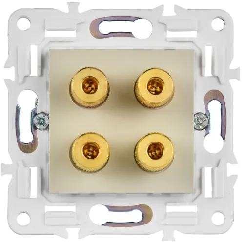 Аудиорозетка 4-м SKANDY SK-A01B беж. IEK SK-S40-K10 фото 4