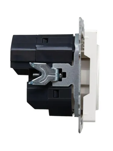 Розетка BRITE РЮш11-1-БрЖ 16А с USB A+C 18Вт с заземл. защ. шторки механизм жемчуж. IEK BR-R14-16-U22-018-K36 фото 2