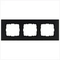 Рамка 3-м G-Metal метал. алюм. черн. Black Jasmart G1003AB