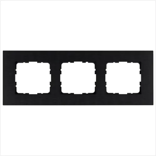 Рамка 3-м G-Metal метал. алюм. черн. Black Jasmart G1003AB