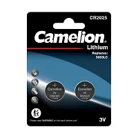 Элемент питания литиевый CR2025 BL-2 CR2025-BP2 батарейка литиевая 3В (уп.2шт) Camelion 15245