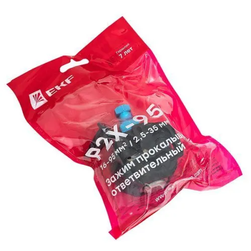 Зажим прокалывающий ответвительный P2X-95 16-95/2.5-35кв.мм инд. упак. PROxima EKF p-2x-95-r фото 8