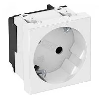Розетка 1-м 2К+3 под углом 33град. шторки 16А 250В (45х45мм - 1 модуль Modul45) бел. OBO 6120073