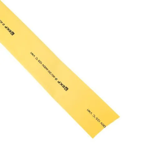 Трубка термоусадочная ТУТ нг 40/20 желт./зел. (уп.50м) EKF tut-40-yg фото 4