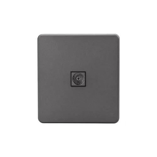 Розетка телевизионная TV СП ROUND MIELE титан Kranz KR-78-0723-2