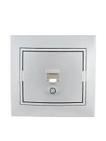 Розетка компьютерная 1-м СП Mira RJ45 сер. метал. LEZARD 701-1010-139