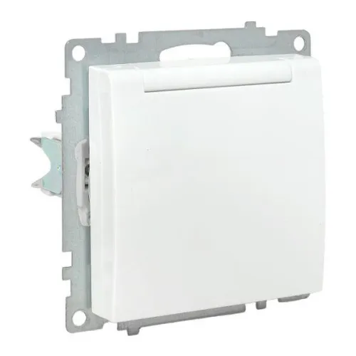 Механизм розетки 1-м Валенсия 16А IP44 с заземл. защ. шторки с крышкой бел. PROxima EKF EWV10-124-90 фото 5