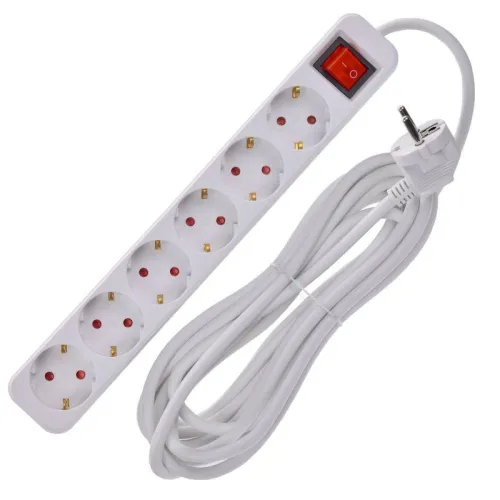 Удлинитель 6х5м 16А У06К ПВС 3х1.5 бел. UMA IEK UM-YP10-16-06-05-ZK-K01 фото 2