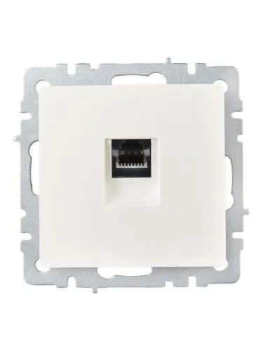 Розетка компьютерная СП RJ45 кат.6 BRITE РК11-БрЖ механизм жемчуж. IEK BR-K10-2-K36 фото 2