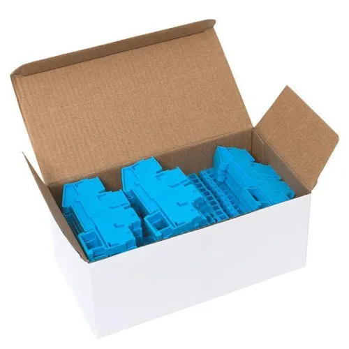 Колодка клеммная ST-4 32А пружинная двойн. син. EKF plc-jxb-st-4-4-2-blue фото 2