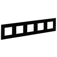 Рамка 5-м SKANDY SK-F25Bl стекло черн. IEK SK-M52-G-K02