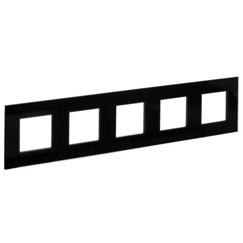 Рамка 5-м SKANDY SK-F25Bl стекло черн. IEK SK-M52-G-K02