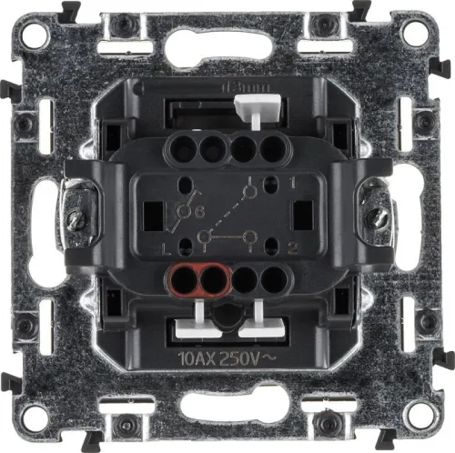 Переключатель 1-кл. СП Valena Allure 10А IP20 250В 10AX с лицев. панелью безвинтов. зажимы механизм сл. кость Leg 752806 фото 2