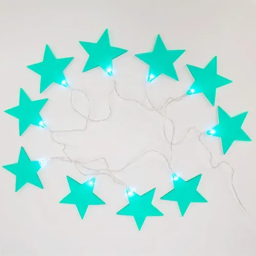 Гирлянда светодиодная "Звездопад" 2.25м 10LED бирюз. бел. 0.1Вт IP20 провод ПВХ прозр. элементы питания 2хAA (не в компл.) Neon-Night 304-004 фото 7