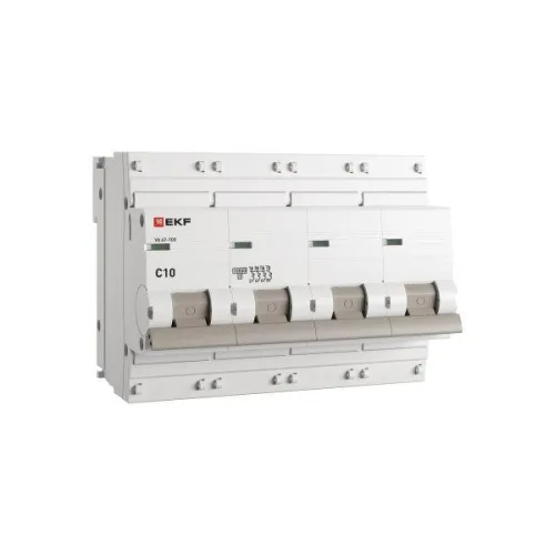 Выключатель автоматический модульный 4п C 10А 10кА ВА 47-100 PROxima EKF mcb47100-4-10C-pro