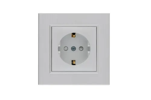 Розетка 1-м Karea LINE STAR с заземл. жемчуж. Makel 86100028