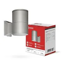 Светильник НБУ ЦИЛИНДР-1хA60-GR IP54 уличный настен. односторон. алюм. сер. IN HOME 4690612059334