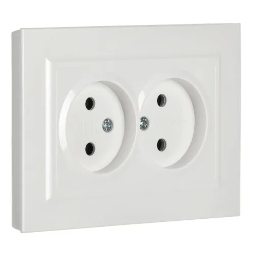 Розетка 2-м СП BRITE РС12-2-БрБ 10А в сборе без заземл. без защ. шторок бел. IEK BR-R20-10-K01-F фото 7