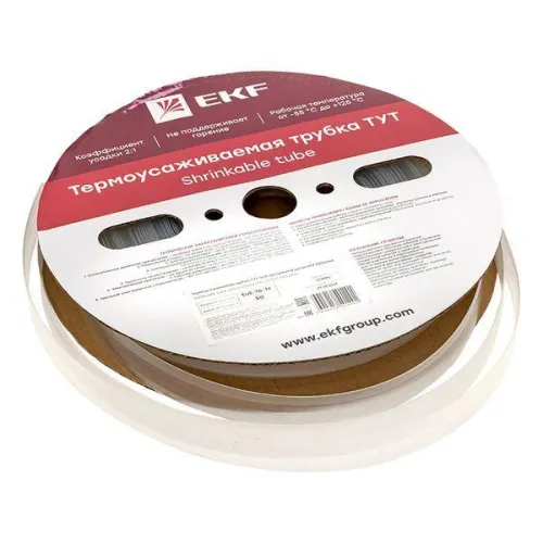 Трубка термоусадочная ТУТ 16/8 прозр. PROxima (уп.50м) EKF tut-16-tr фото 4