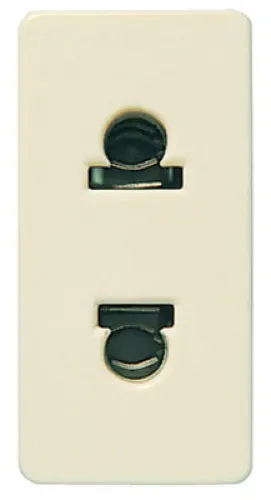 Розетка 1-м СП 1мод. Stylo/(Re)Stylo 16А IP20 250В 2п без заземл. американ. стандарт (US) в сборе сл. кость ABB 2135 BM