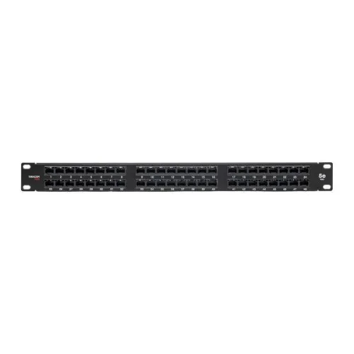 Патч-панель высокой плотности 19дюйм кат.5E 1U неэкранир. UTP 48 портов RJ-45 Dual IDC с органайзером TERACOM PRO EKF TRP-PPNL-5EUTP-C1U48 фото 7