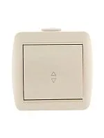 Переключатель проходной 1-кл. ОП Nata 10А IP20 крем. LEZARD 710-0300-105