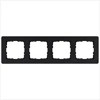 Рамка 4-м G-Flex черн. матов. soft touch Jasmart G1104PB