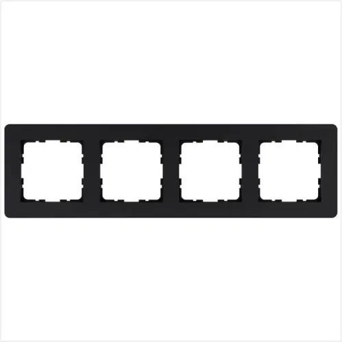 Рамка 4-м G-Flex черн. матов. soft touch Jasmart G1104PB