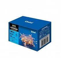 Гирлянда LED ULD-S1000-100/DTA WARM WHITE IP20 10м 100 диодов тепл. бел. свет провод прозр. Uniel UL-00007200