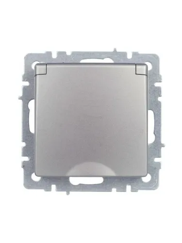 Розетка BRITE РСбш10-3-44-БрС 16А IP44 с заземл. защ. шторки с крышкой механизм сталь IEK BR-R16-16-44-K46 фото 5