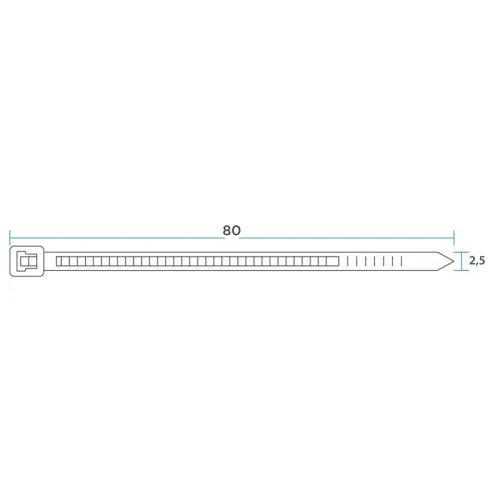 Хомут кабельный 2.5х80 нейл. черн. (уп.100шт) Rexant 07-0081 фото 3