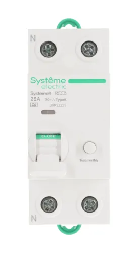 Выключатель дифференциального тока 2п 25А 30мА тип A ВДТ Systeme9 230В SE S9R22225 фото 5