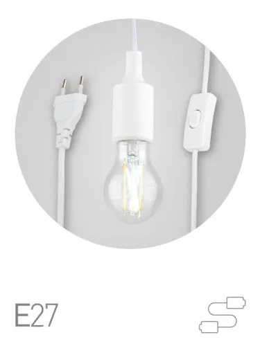 Светильник для растений FITO-Holder под лампу Е27 с проводом 1.5м и выключателем для фитоламп Эра Б0057286