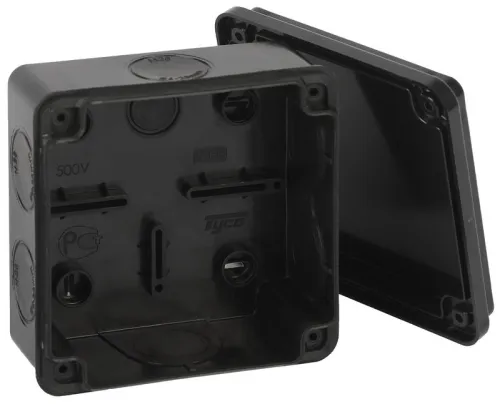 Коробка распределительная ОП 100х100х50мм двухкомпонентн. 7 вводов IP66 черн. Ruvinil 67250Ч фото 2