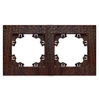 Рамка 2-м Афина фактурная универс. венге Universal A10044-V