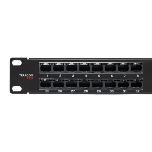 Патч-панель высокой плотности 19дюйм кат.5E 1U неэкранир. UTP 48 портов RJ-45 Dual IDC с органайзером TERACOM PRO EKF TRP-PPNL-5EUTP-C1U48 фото 14
