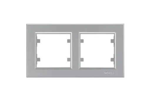 Рамка 2-м Karea горизонт. серебр. Makel 56065702