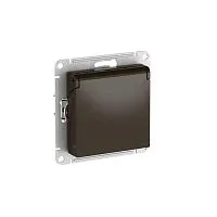 Розетка AtlasDesign 16А IP20 с заземл. защ. шторки с крышкой быстрозажим. клем. механизм мокко SE ATN000646S